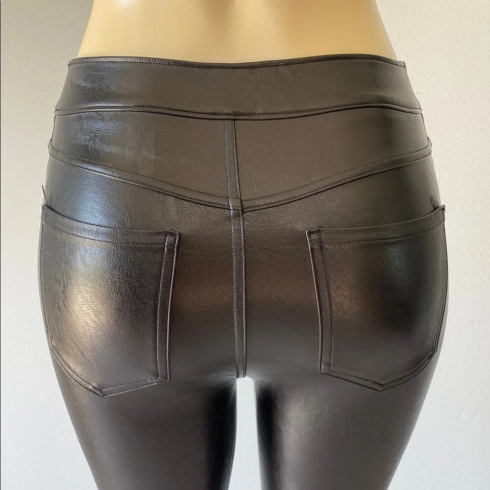 SPANX Faux Leather Leggings in Black - Picture 6 of 9